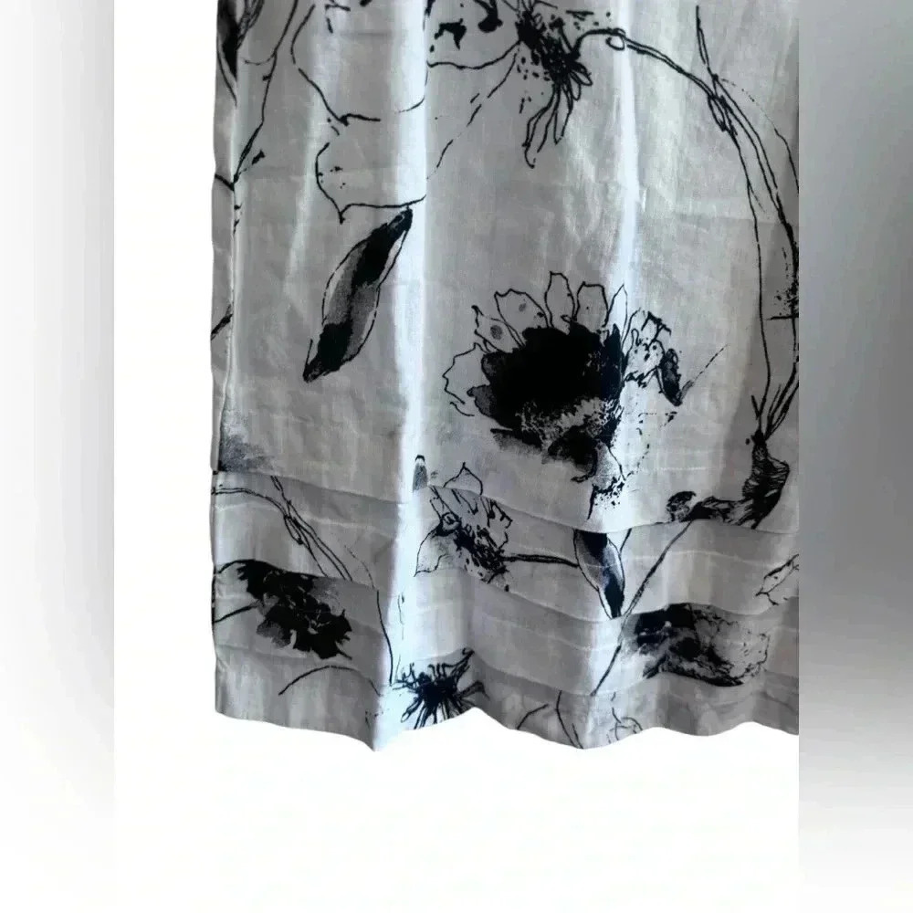 Habitat Sketched Floral Pocket Dress White Size M - Picture 9 of 15